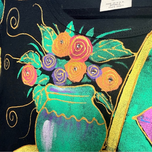 Kolorway Black Hand Painted Wearable Art - Picture 2 of 9